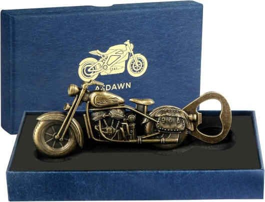 ATDAWN Cadeaux uniques de bière de moto pour hommes Ouvre-bouteille vintage, anniversaire cadeau de Noël pour lui papa mari grandpère (Avec Boîte & Carte Cadeau)