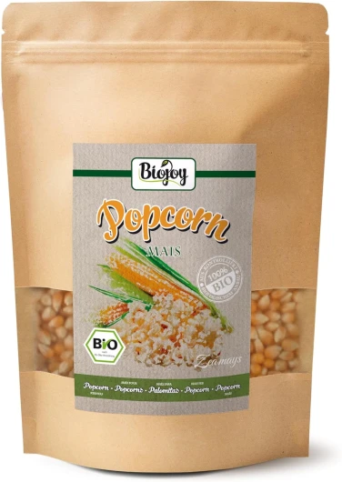 Maïs pour Pop-corn BIO (1 kg), sans additifs 1 kg (Lot de 1)