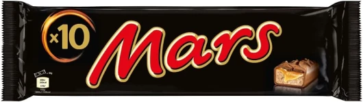 MARS - Barres chocolat au lait et caramel - 10 barres de 45g - 450g 10 Unité (Lot de 1)