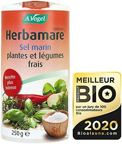 A.Vogel - Herbamare Intense - Sel Marin Plantes Et Légumes Frais - 250 G - Vendu par unité