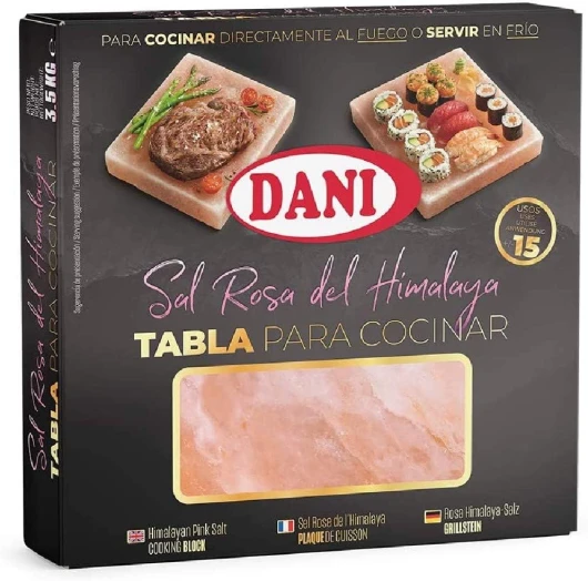 Dani Bloc de Sel Rose de l'Himalaya pour Cuisine 3,5 kg 1 Unité 3.5 kg (Lot de 1)