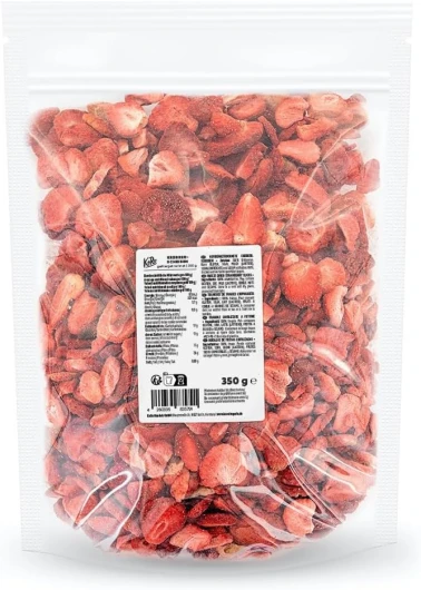 Fraises lyophilisées 350 g - Fruits secs séchés en douceur - 100 % végétal et naturel 350 g (Lot de 1)