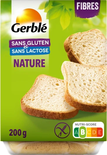 Pain blanc Sans Gluten & Sans Lactose, Riche en Fibres, 200g, 221594 Pain Blanc Nature Lot de 1