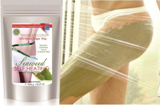 Bleu & marine Bretania - Enveloppement Maison & Spa Auto Chauffant - Algues Marines 100% Naturelles - Cure Minceur Detox & Relax - Anti Cellulite, Vert, 1000g