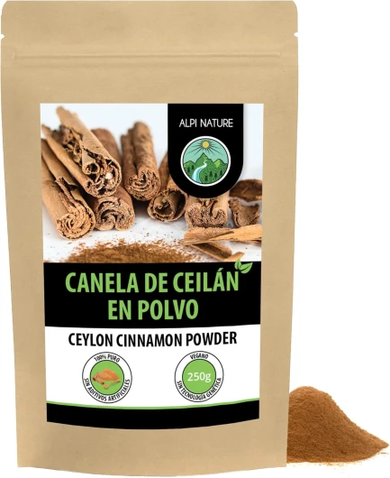 Cannelle de Ceylan (250g), cannelle en poudre, produit 100% naturel, cannelle déshydratée et moulue en douceur, bien entendu sans additifs, végétalienne 250 g (Lot de 1)