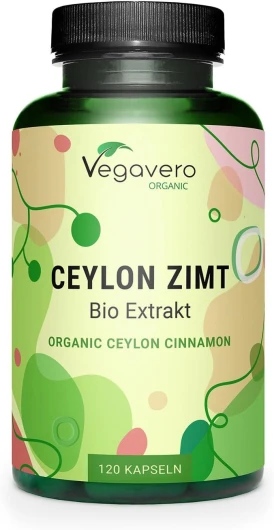 Cannelle de Ceylan BIO - UNIQUE – Extrait BIO 5:1 (= 2500 mg) - 4 Mois - Extraction en FRANCE - Ceylon Cinnamon de Madagascar - VEGAN & Sans Additifs - 120 Gélules - Vegavero®