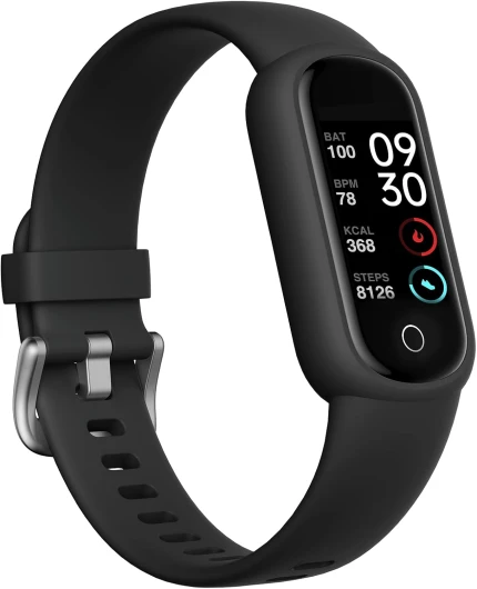 Montre Connectée Femme Homme, Bracelet Connecté avec Podomètre, 14 Sports, Cardiofrequencemètre, Étanche IP68, Surveillance du Sommeil, Calories, Smartwatch avec iOS et Android Noir de Carbone