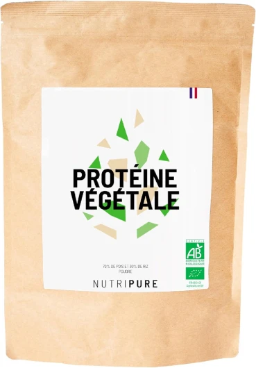 Protéine Vegan Bio - Neutre - Complément Alimentaire Sport & Musculation - Protéine Végétale de Pois et de Riz, BCAA, EAA - 750gr - 15 à 30 portions - Made in France Neutre 750G (Sachet)