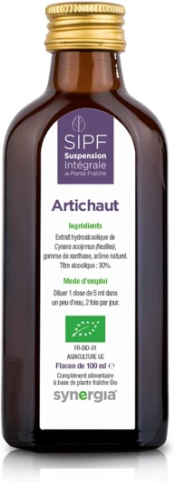 ARTICHAUT Bio Français 100ml - Solution buvable de plantes fraîches - Detox naturelle du foie - Origine France certifiée - Certifié AB