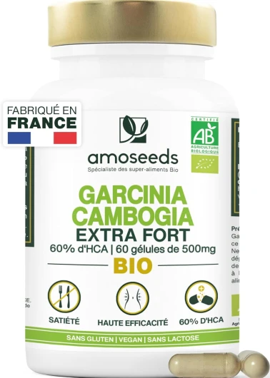 Garcinia Cambogia BIO - Rapide & Efficace - Haute Concentration, 60% d’HCA - 2000mg / Jour - Satiété, Ligne - Qualité Supérieure