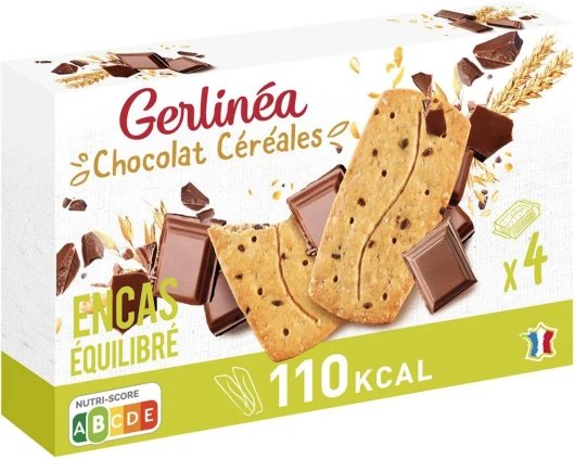 Biscuits Chocolat Céréales - Encas Équilibré - Réduits en Sucre - Sans Huile de Palme - Sans Édulcorant - Source de Protéines - 1 Boîte de 4 x 3 Biscuits - 200 g 200 g (Lot de 1)