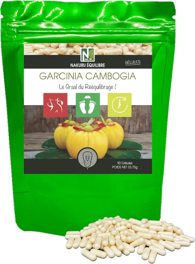 Garcinia Cambogia - Gamme Équilibre - Fabriqué en France - "Le Graal du Rééquilibrage!" - (90 Gélules de 375mg / Poids Net: 33,75g) 33.75 g (Lot de 1)