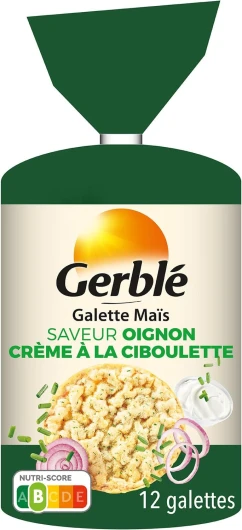 Galettes De Maïs Saveur Oignon Et Ciboulette, 12 Galettes, 124g, 210590 Oignon et ciboulette 123.5 g (Lot de 1)