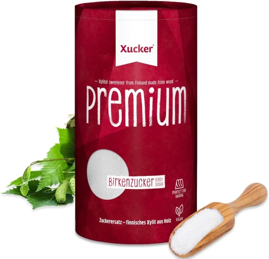 Xucker Premium Xylitol 1kg - Xylitol de bouleau I l'alternative végétalienne au Substitude de Sucre I Sucre pour Diabetique et bonne pour les dents I 100% doux et Zéro Calorie