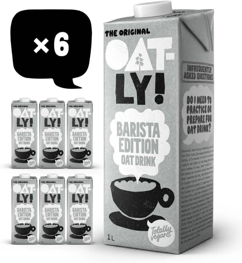 Oatly Barista Lait d'Avoine 6x1Litre Official Oatly Barista 6 Pack