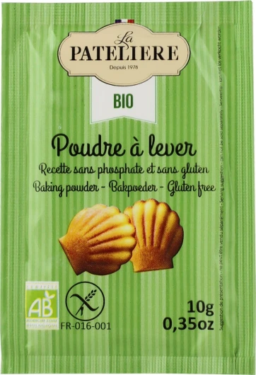 Poudre à Lever sans Phosphate Bio/sans Gluten 8 x 10 g - Lot de 5 (40 sachets)