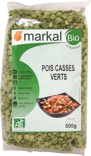 MARKAL Pois Casses Verts 500G Bio