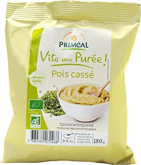 Priméal Purée de Pois Cassés 180 g