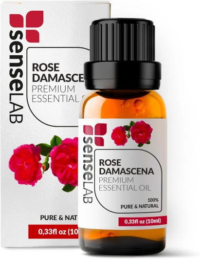 Huile essentielle de Rose de Damas - Huile de rose naturelle 100% pure de qualité thérapeutique pour diffuseur d'aromathérapie et humidificateur - Huile relaxante et apaisante (10 ml) Rosier de Damas 10ml