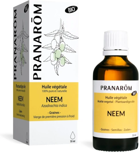 Huile Végétale Neem Bio - Azadirachta indica - Vierge de première pression à froid - 50 ml