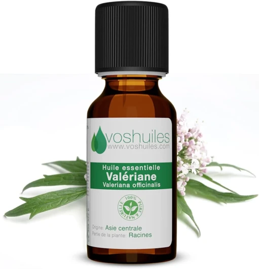 Voshuiles - Huile Essentielle Valériane - 5ml - 100% Pure et Naturelle - HEBBD - Relaxante et Apaisante - Idéale pour Diffuseur avant de s'Endormir - Traçabilité et Qualité - Entreprise Française Huile Essentielle Valériane 5 ml (Lot de 1)