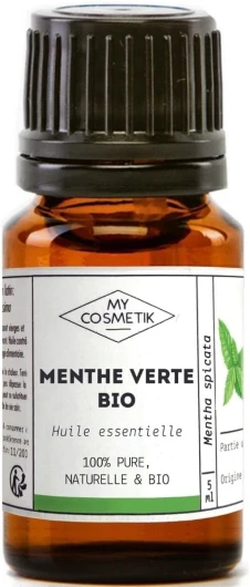 Huile Essentielle de Menthe verte BIO AB - Issue de l'agriculture Biologique - Chémotypées HEBBD/HECT - 100% pure et naturelle - Certifié ECOCERT - Fabriqué en France - 10 ml Menthe verte 10 ml (Lot de 1)